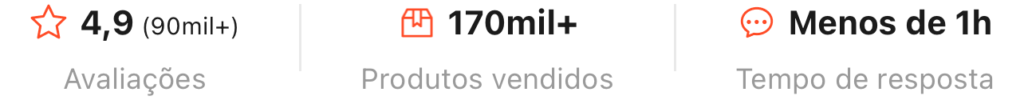 Avaliação do Vendedor